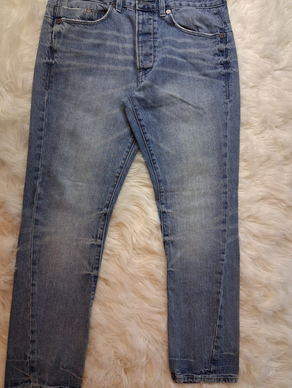 Calvin Klein Jeans Slochy Slim Skinny Jeans Cotton Waist 32 (30) Blue